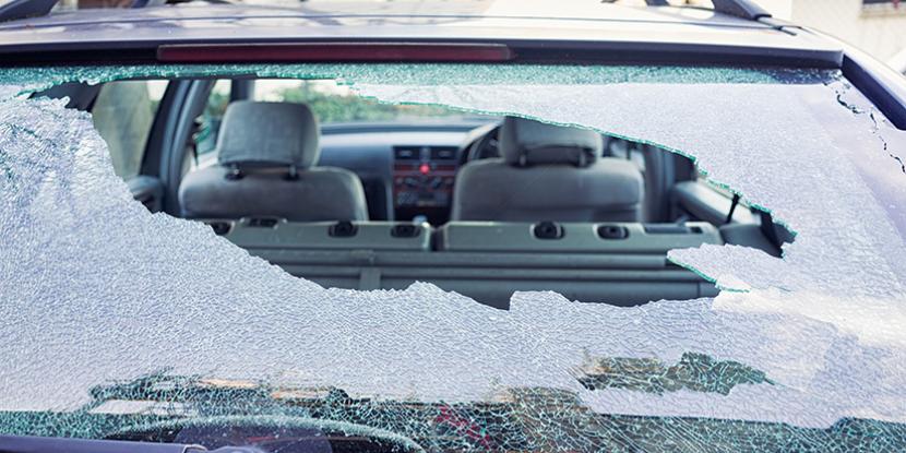 shattered auto glass